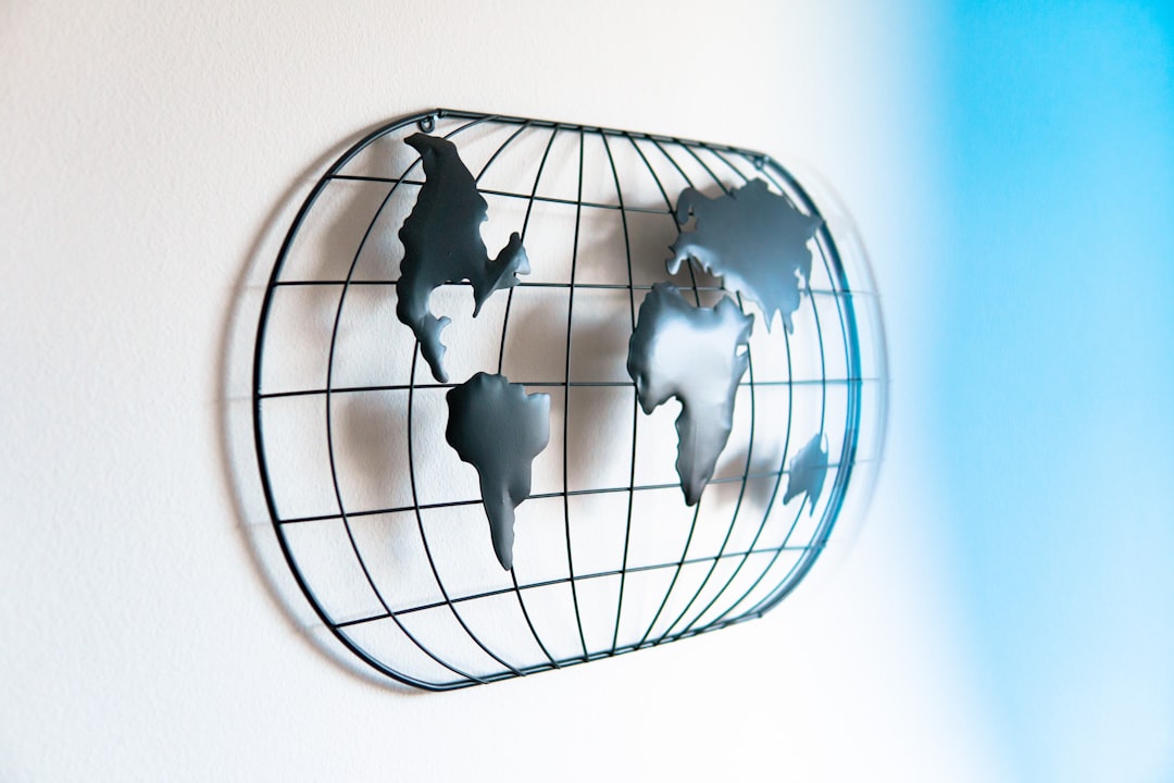 世界地図に描かれた大陸