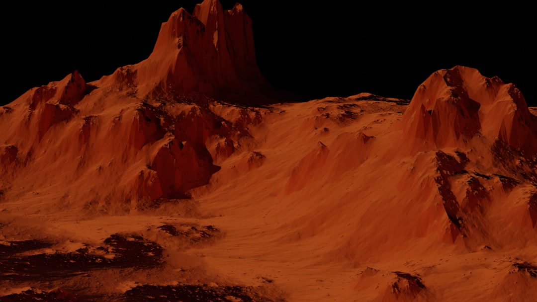 赤い火星の表面
