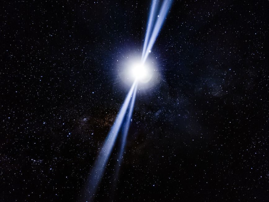 宇宙に輝く星の光