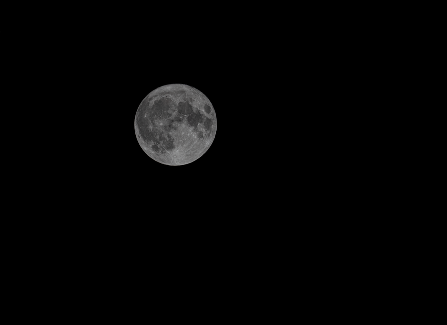夜空の満月